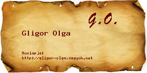 Gligor Olga névjegykártya