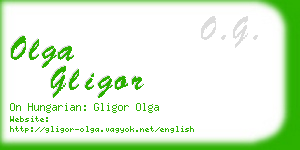 olga gligor business card
